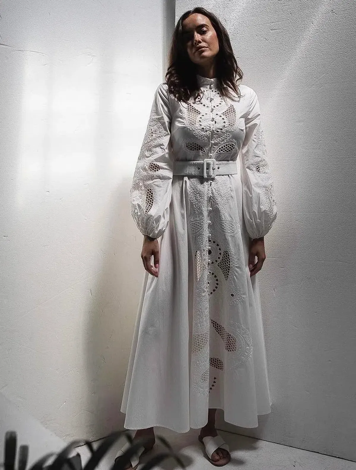 Ixiah Cosmos Maxi Dress White Size 6 - Image 1