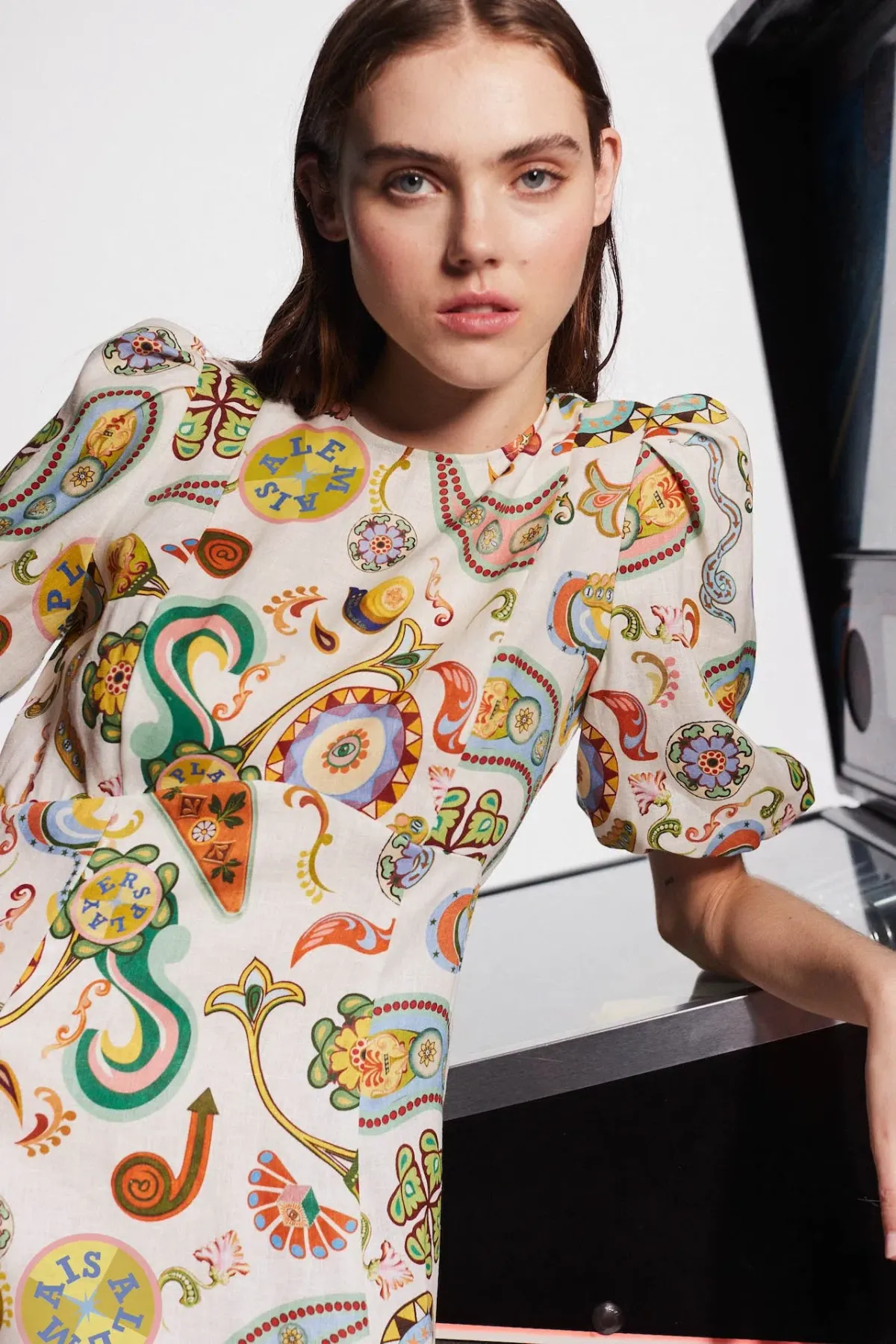 Alémais Arcade Midi Dress Multi Size 6 - Image 2
