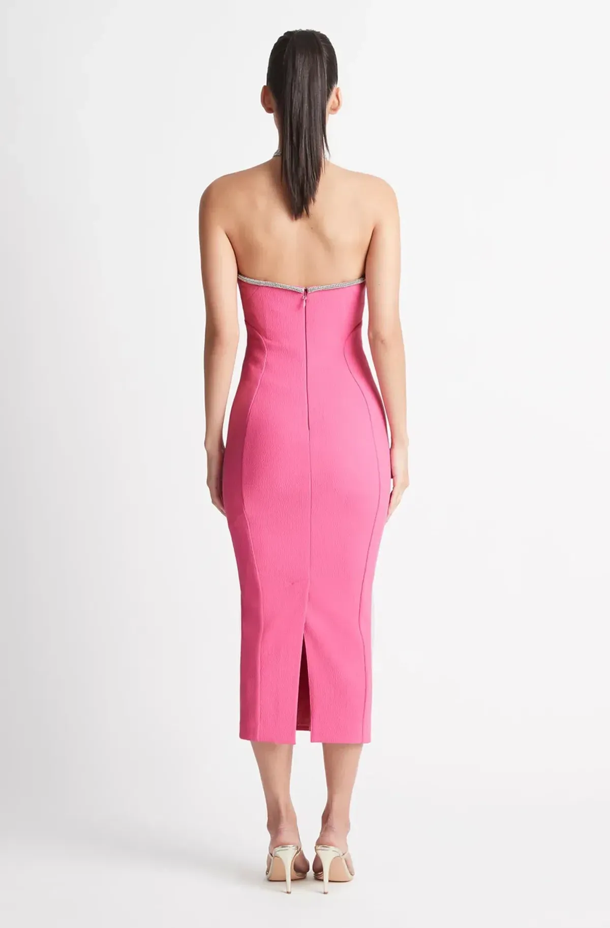 Sheike Emporium Midi Dress Pink Size 12 - Image 2