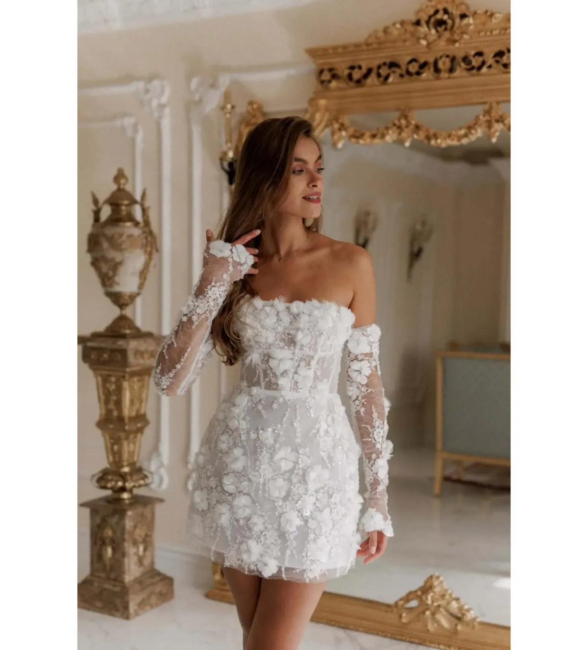 Rosie Etienne Isabelle Dress White Size 8 for rent on The Volte - main image