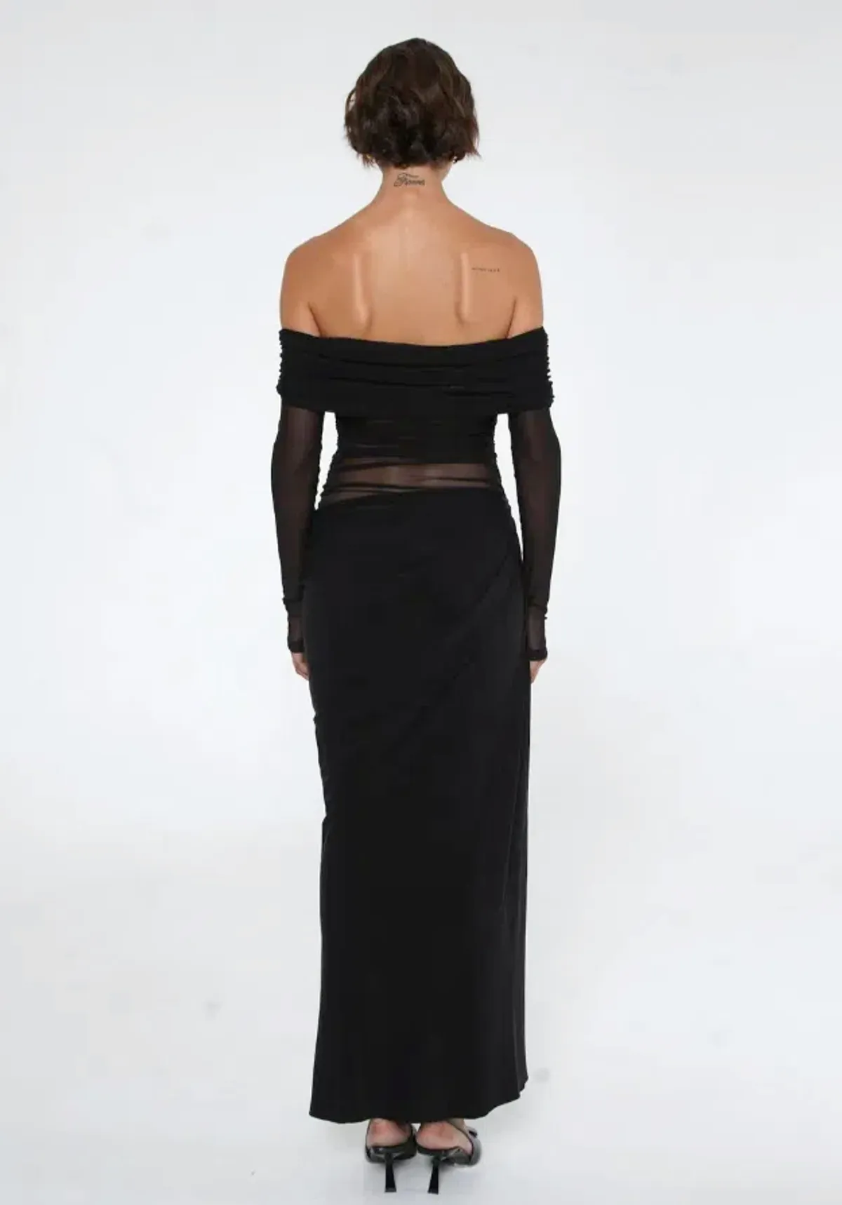 Benni Yasmin Off-Shoulder Maxi Dress Black Size 8 - Image 5