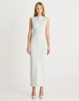 Romy Scuba Gathered Dress Mint Size 12 for rent on The Volte - image 1