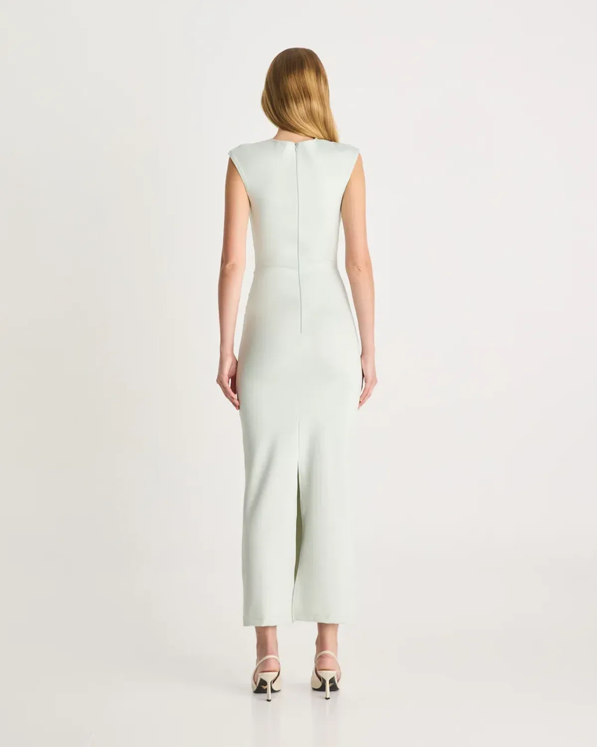 Romy Scuba Gathered Dress Mint Size 12 - Image 3