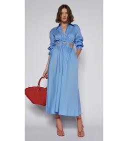 Scanlan Theodore Cotton Ring Dress Blue Size 12 for rent on The Volte - image 1