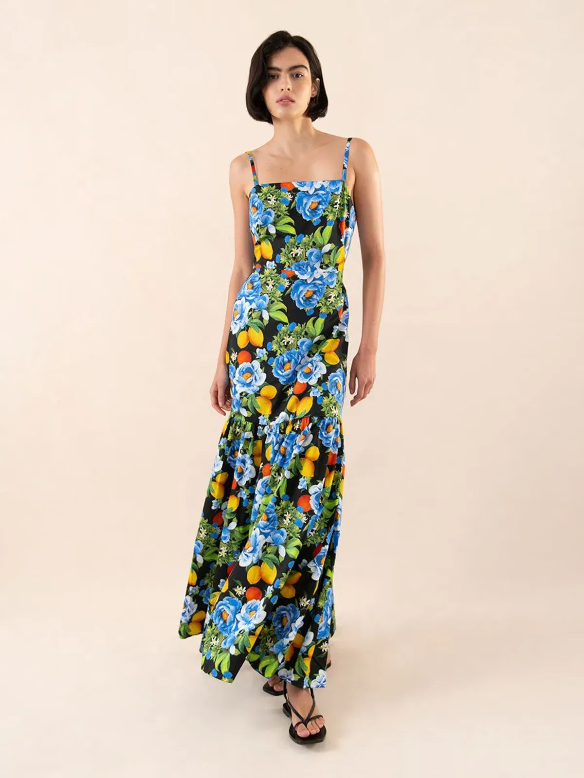 Borgo De Nor Cordelia Printed Maxi Dress Floral Size 8 for rent on The Volte - main image