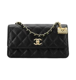 Chanel WOC Wallet On Chain Black for rent on The Volte - image 1