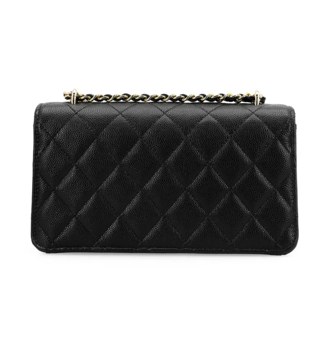 Chanel WOC Wallet On Chain Black for rent on The Volte - main image