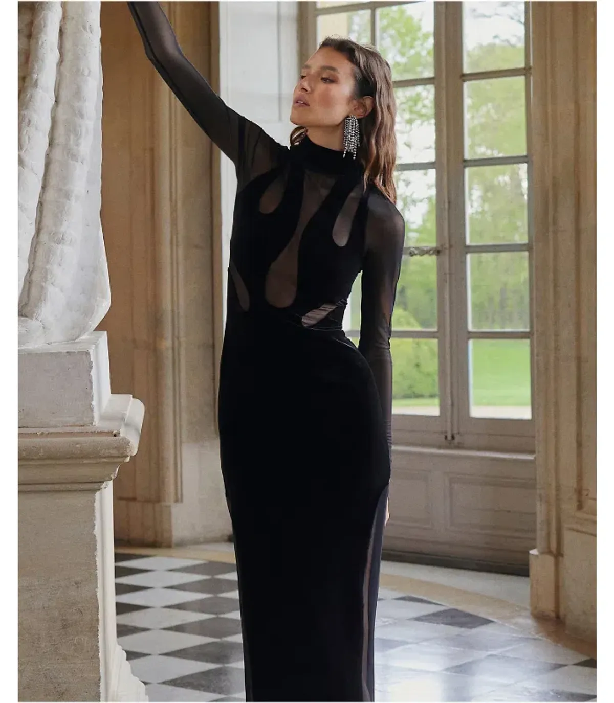 Sheike Medusa Maxi Dress Black Size AU 14 - Image 2