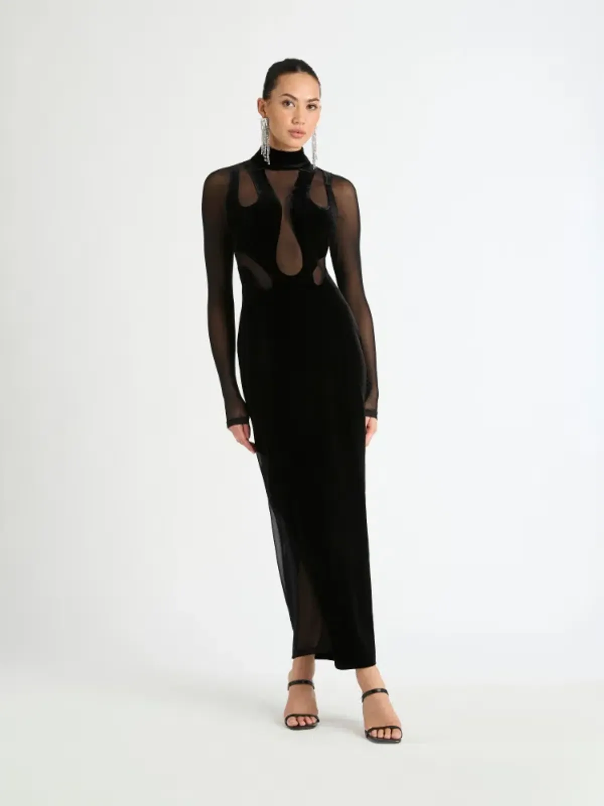 Sheike Medusa Maxi Dress Black Size AU 14 - Image 1