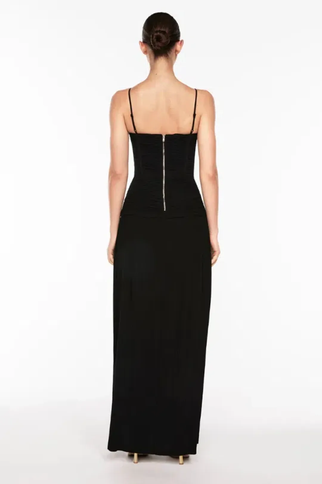 Manning Cartell Double Time Pleat Maxi Dress in Black Size AU 8 for rent on The Volte - main image