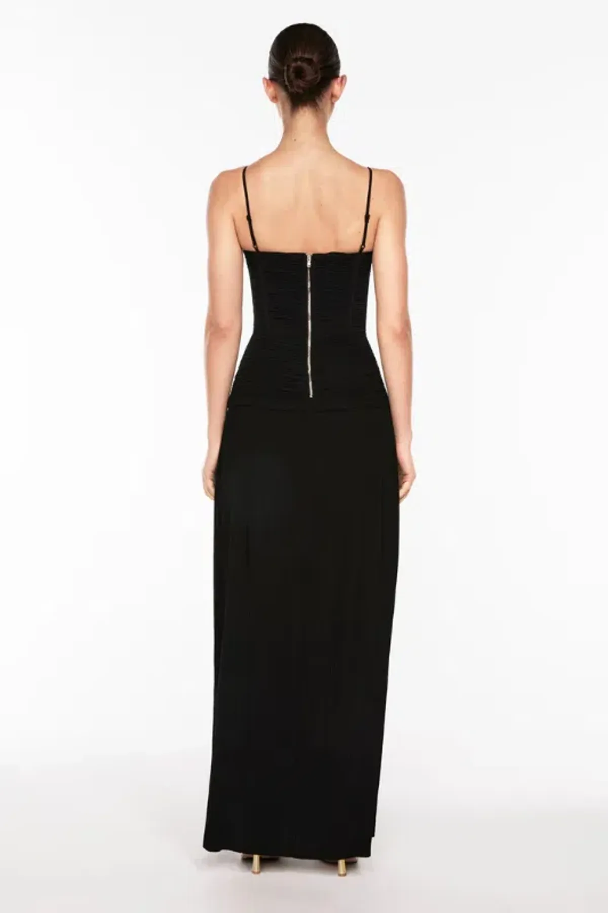 Manning Cartell Double Time Pleat Maxi Dress in Black Size AU 14 - Image 4
