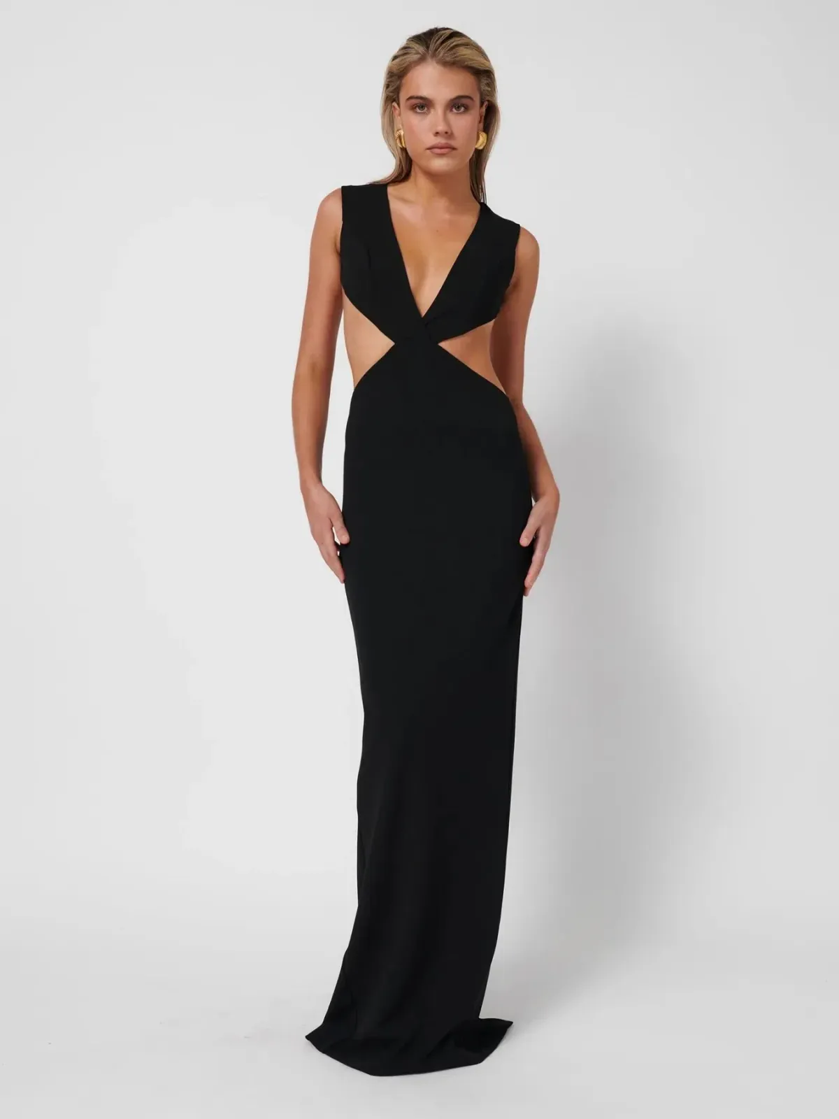 Effie Kats Valencia Gown In Black Size M / AU 10 - Image 1