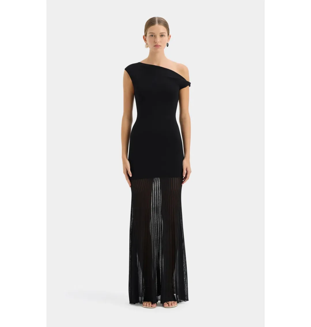 Sir The Label Indigo Twist Maxi Dress Black Size 1 / AU 8 for rent on The Volte - main image