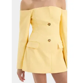Sir The Label Sandrine Tailored Mini Dress in Limon Yellow Size AU 4 for rent on The Volte - image 2