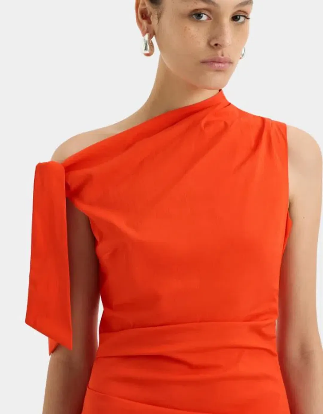 Sir the Label Dahlia Mini Dress in Tangerine Size 1 (AU 8) for rent on The Volte - main image