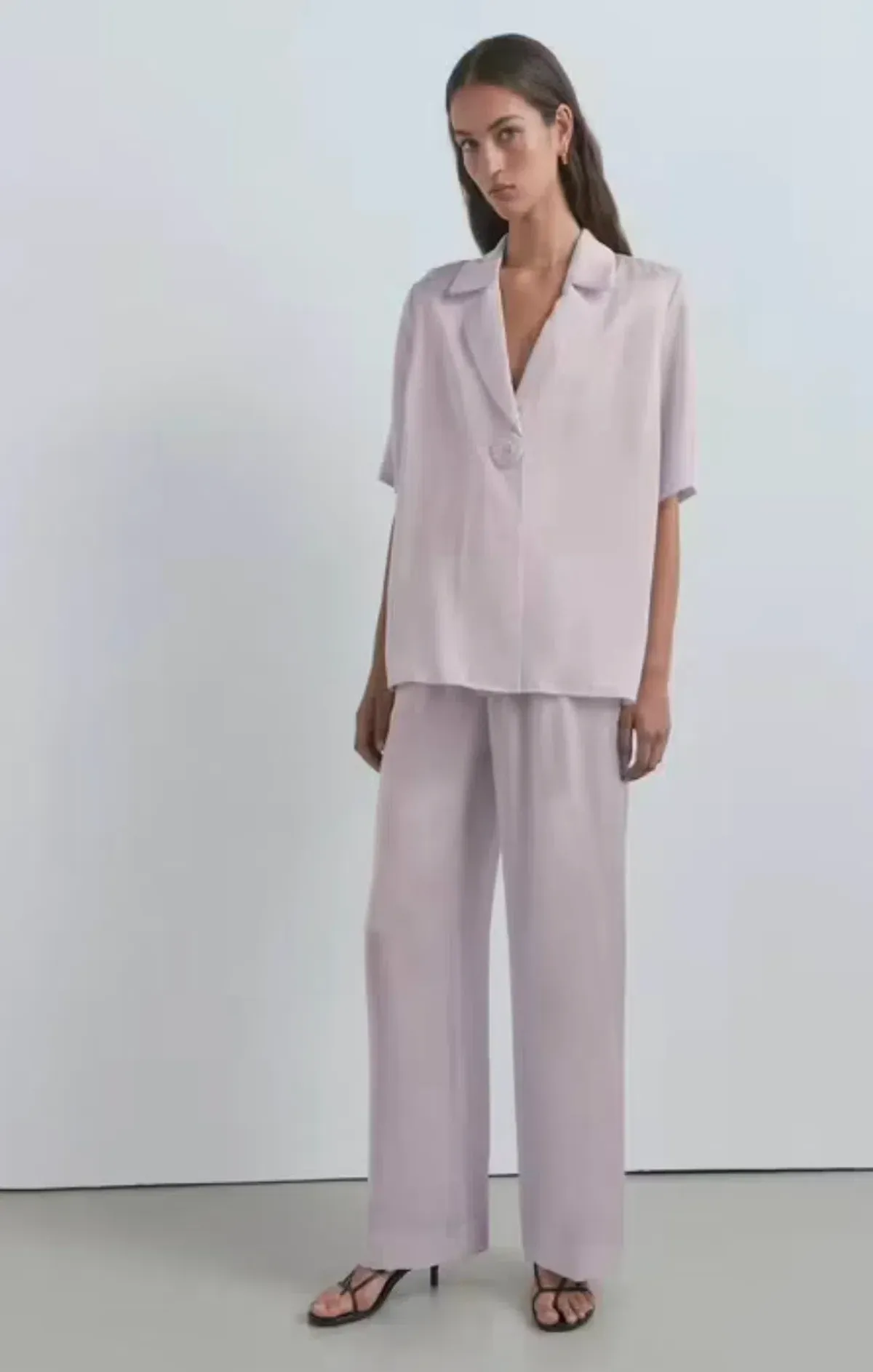 VIktoria & Woods Chorus Top & Pilor Pant Set Lilac Size 12 - Image 1