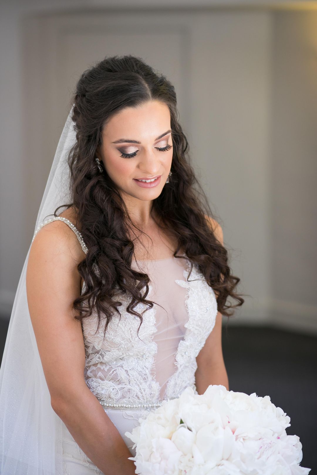 Galia Lahav white lace wedding dress size 8 for rent on The Volte - main image