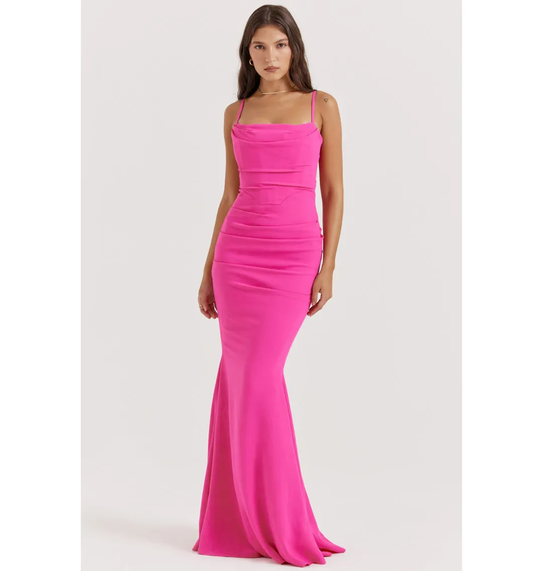 House of CB Milena Dress in Hot Pink Size Medium / AU 10 for rent on The Volte - main image