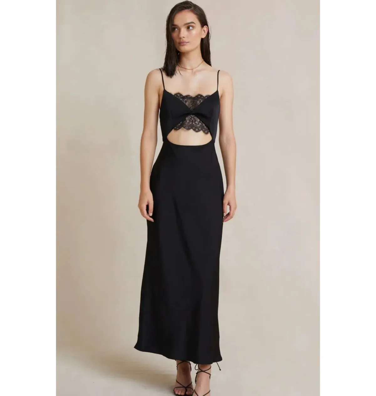 Bec & Bridge Valerie Midi Dress in Black Size AU 12 for rent on The Volte - main image