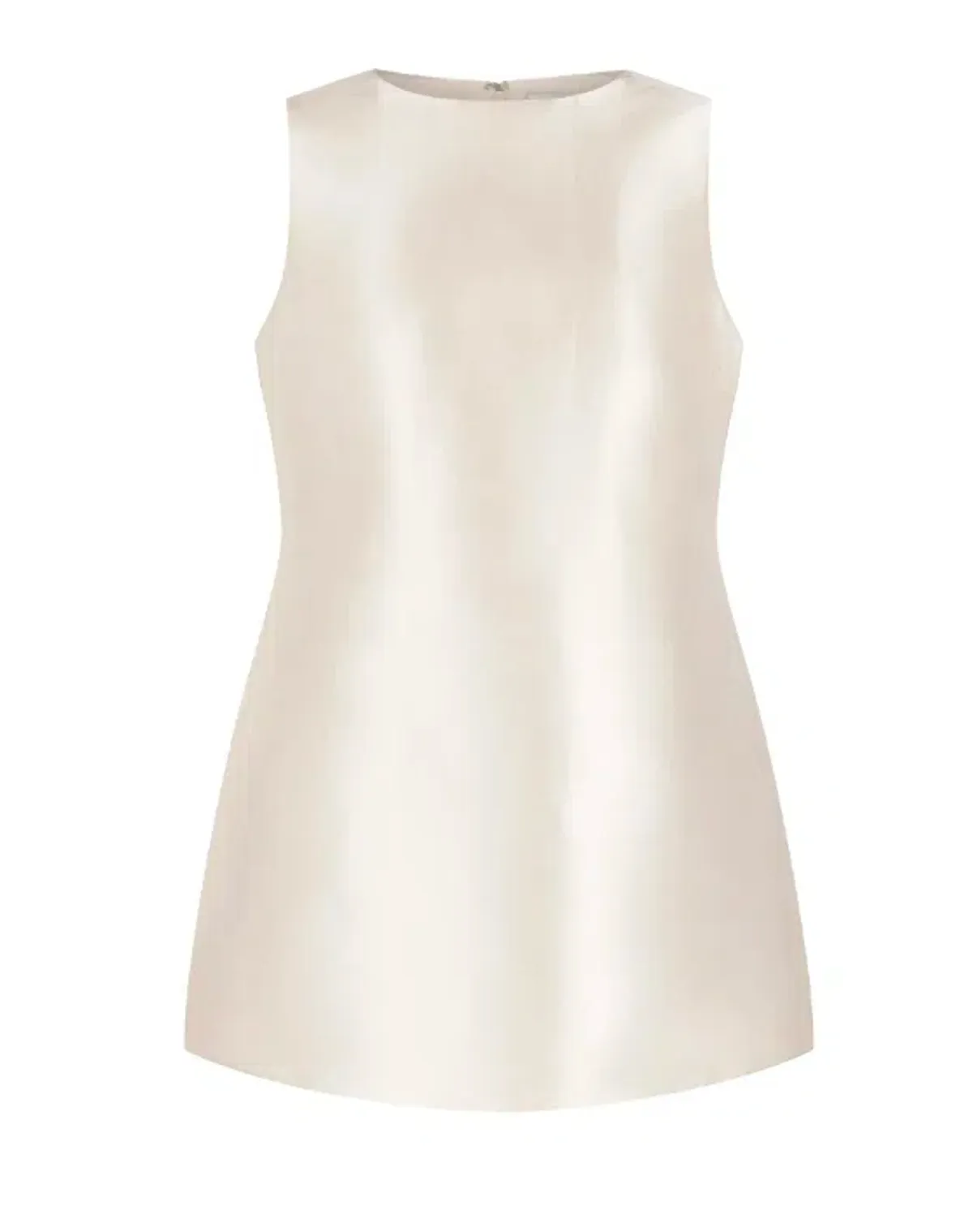 Odd Muse Ultimate Muse Satin Shift Mini Dress Creamy Blush Rose Size 8 - Image 5