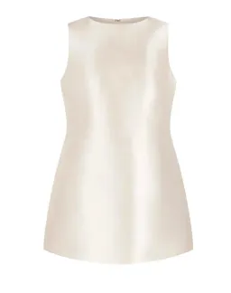 Odd Muse Ultimate Muse Satin Shift Mini Dress Creamy Blush Rose Size 8 for rent on The Volte - image 5