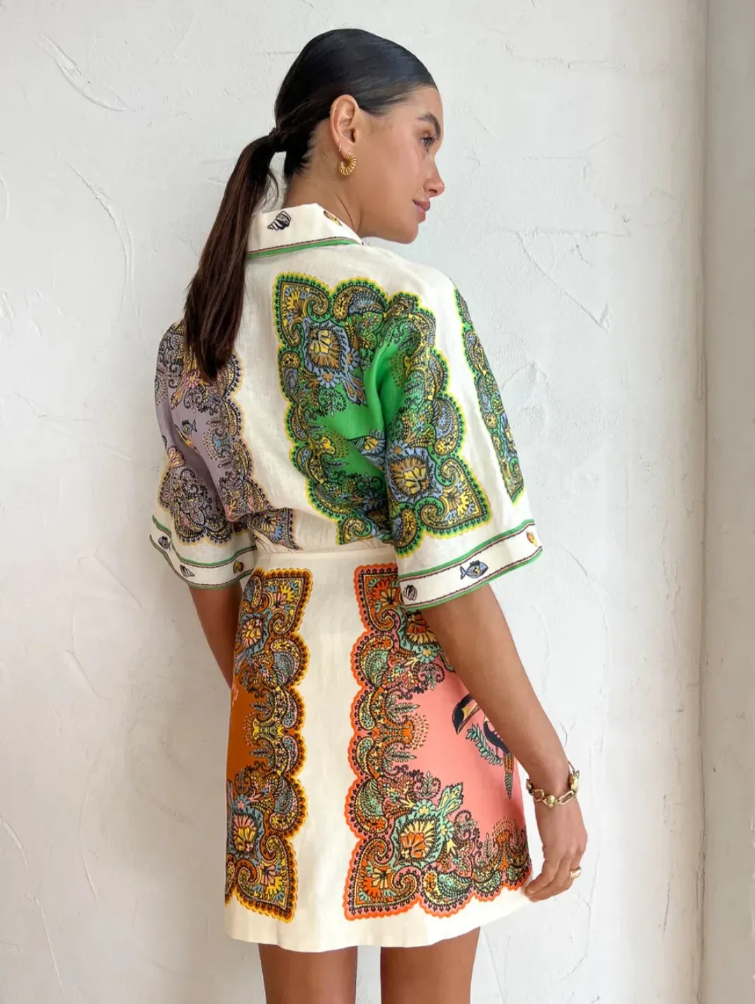 Alemais Trippy Troppo Mini Dress Multi Size 14 for rent on The Volte - main image