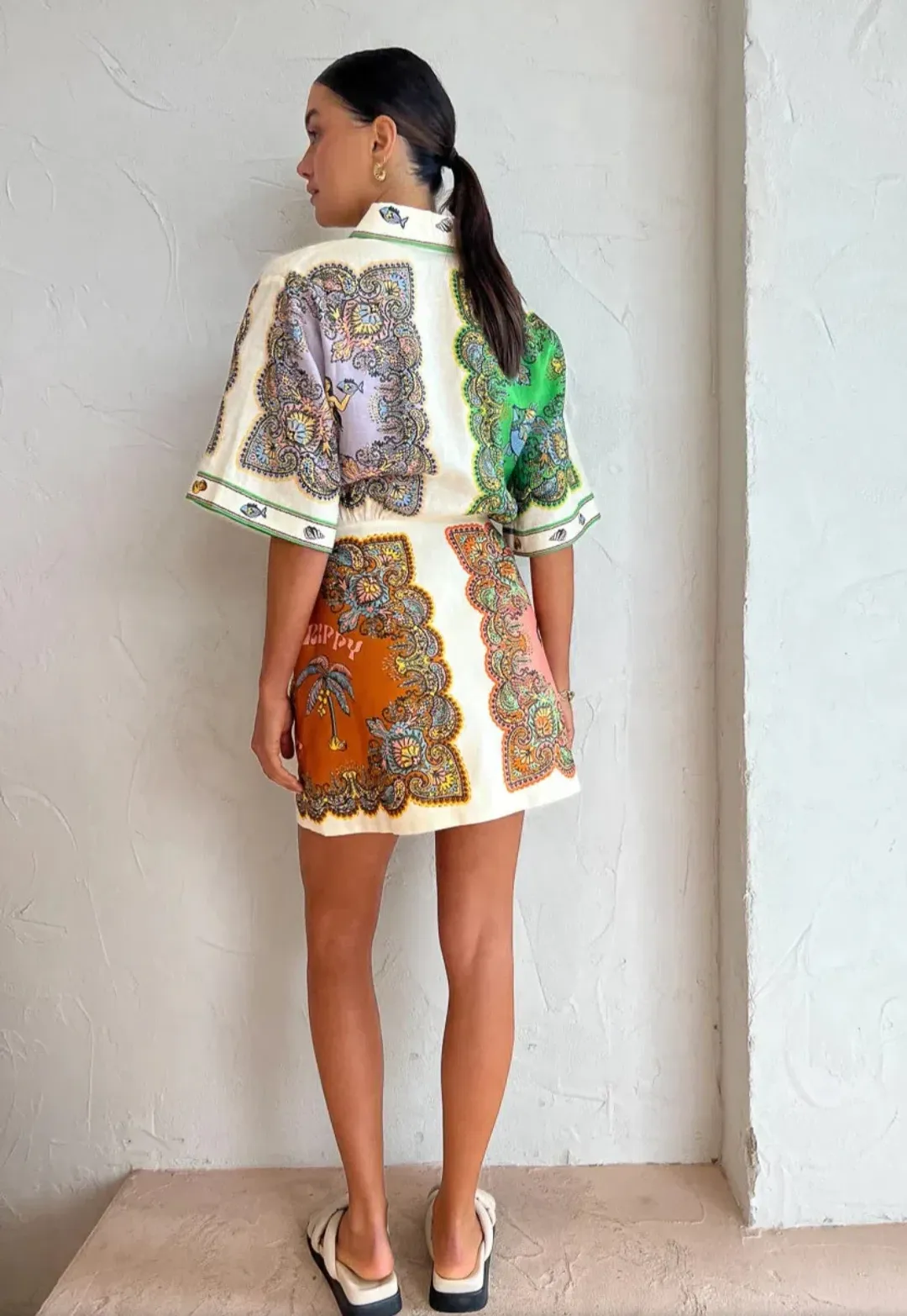 Alemais Trippy Troppo Mini Dress Multi Size 14 for rent on The Volte - main image