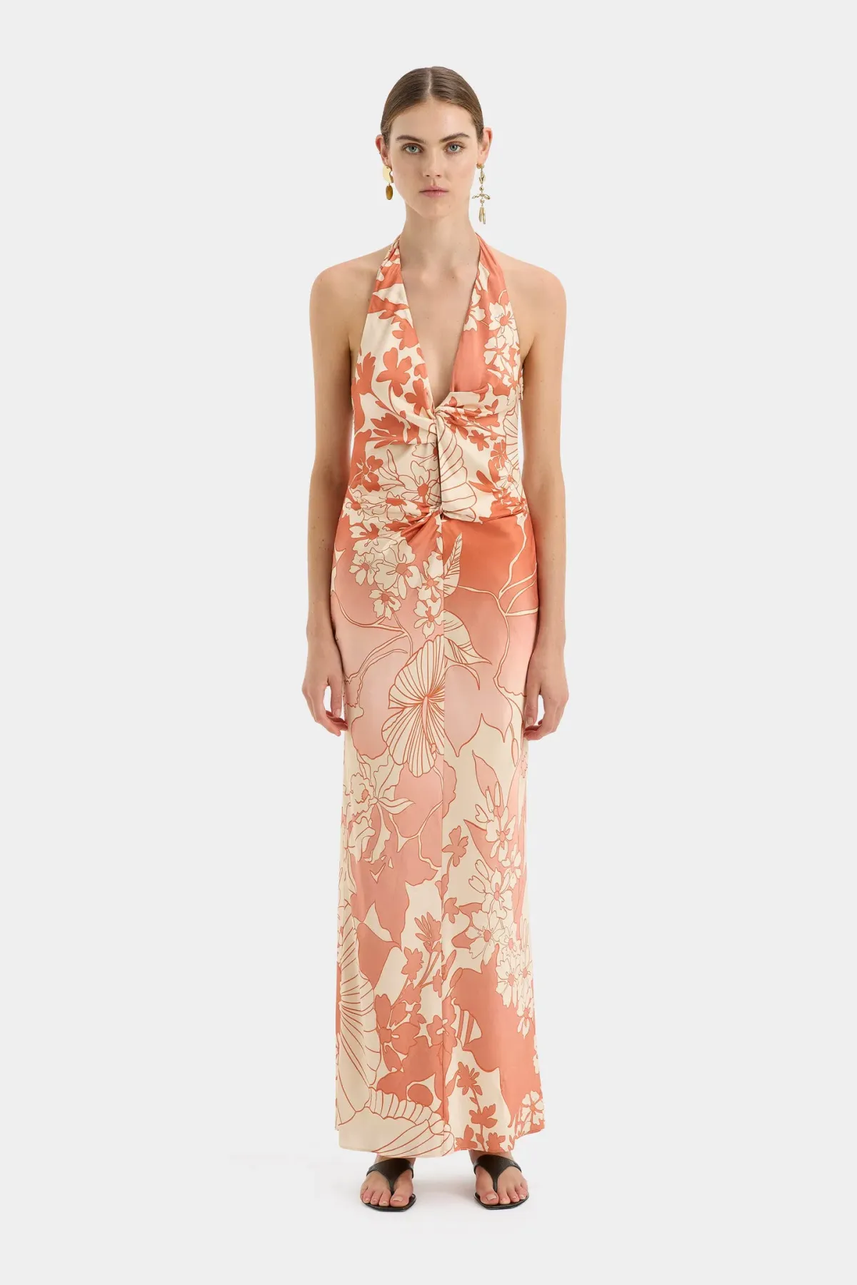 Sir the Label Como Twist Maxi Dress Paradiso Print Size 3 / AU 12 - Image 1