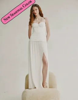 Manning Cartell Double Time Pleat Dress in White | Size S Small AU 8 for rent on The Volte - image 3