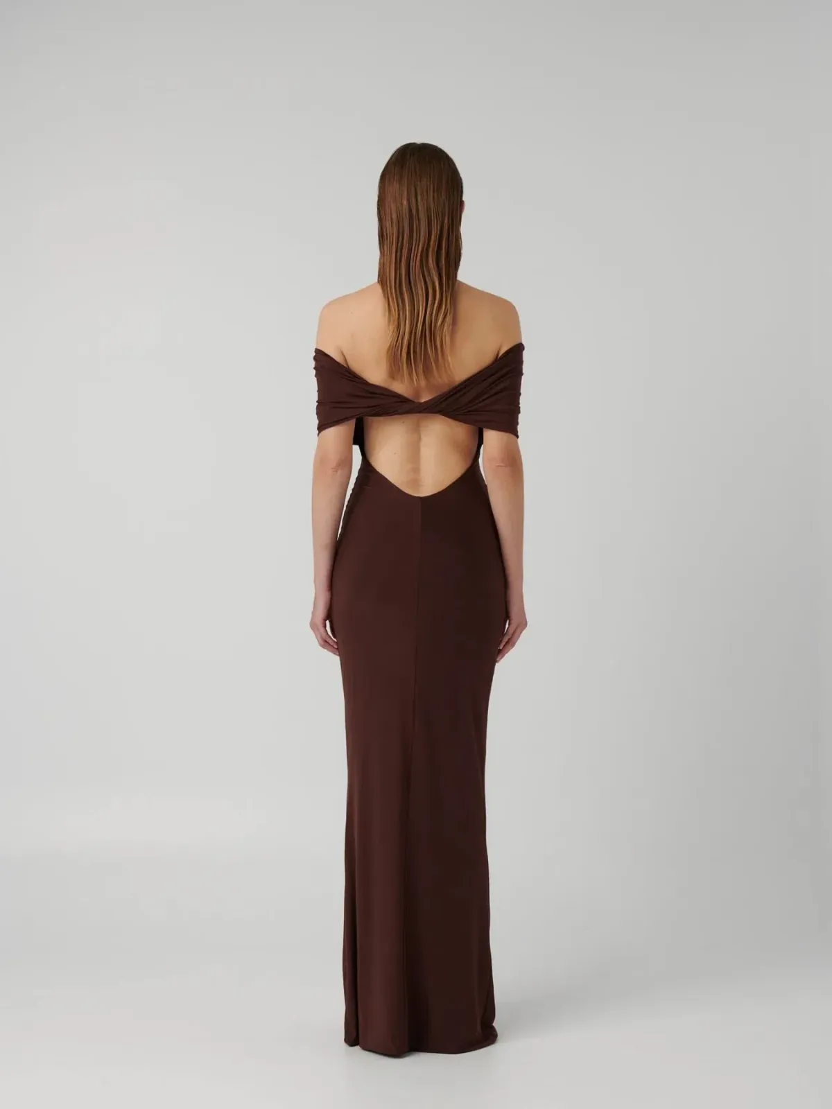Effie Kats Viela Gown Cocoa Brown Size XS (6-8 AU) - Image 3