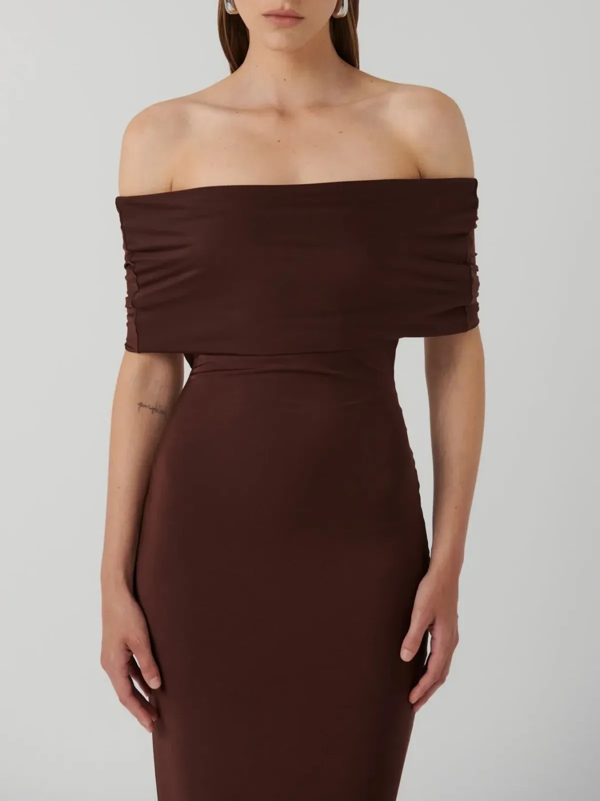 Effie Kats Viela Gown Cocoa Brown Size XS (6-8 AU) - Image 5