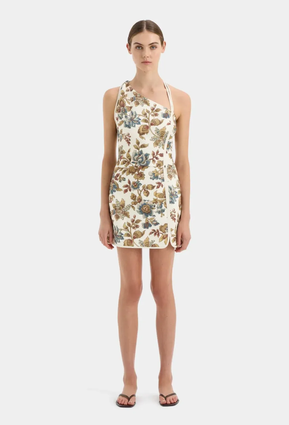 SIR the Label Eleanora Asymmetrical Mini Viola Print Size 0 / AU 6 - Image 1