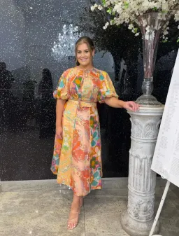 Zimmermann Lola Panelled Crop & Skirt Set in Spliced Floral Size 0 / AU 8 for rent on The Volte - image 1