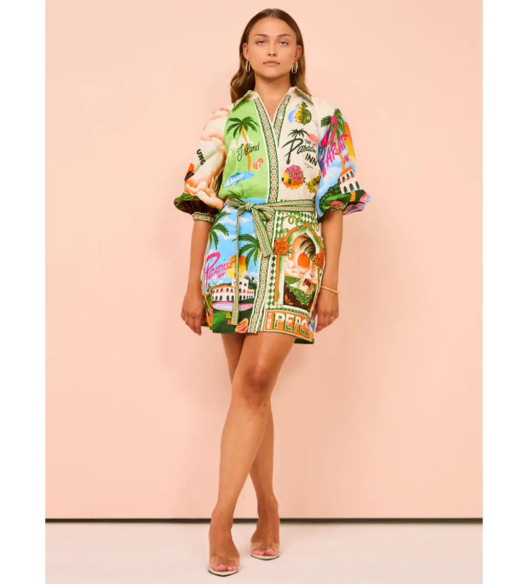 Alemais Paradiso Mini Dress Multi Size 8 for rent on The Volte - main image