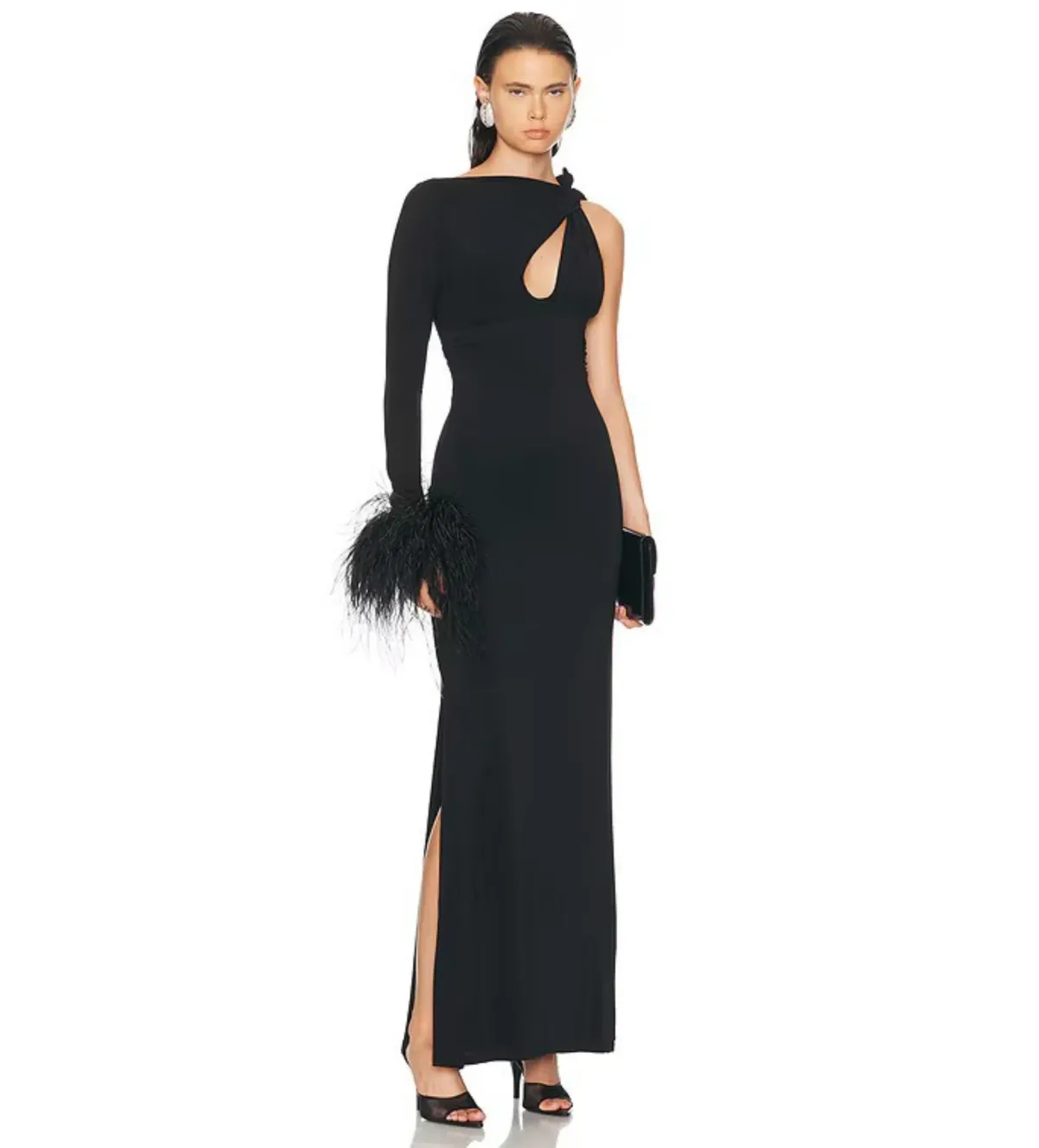 Rachel Gilbert Tanner Gown Black Size 8 - Image 1