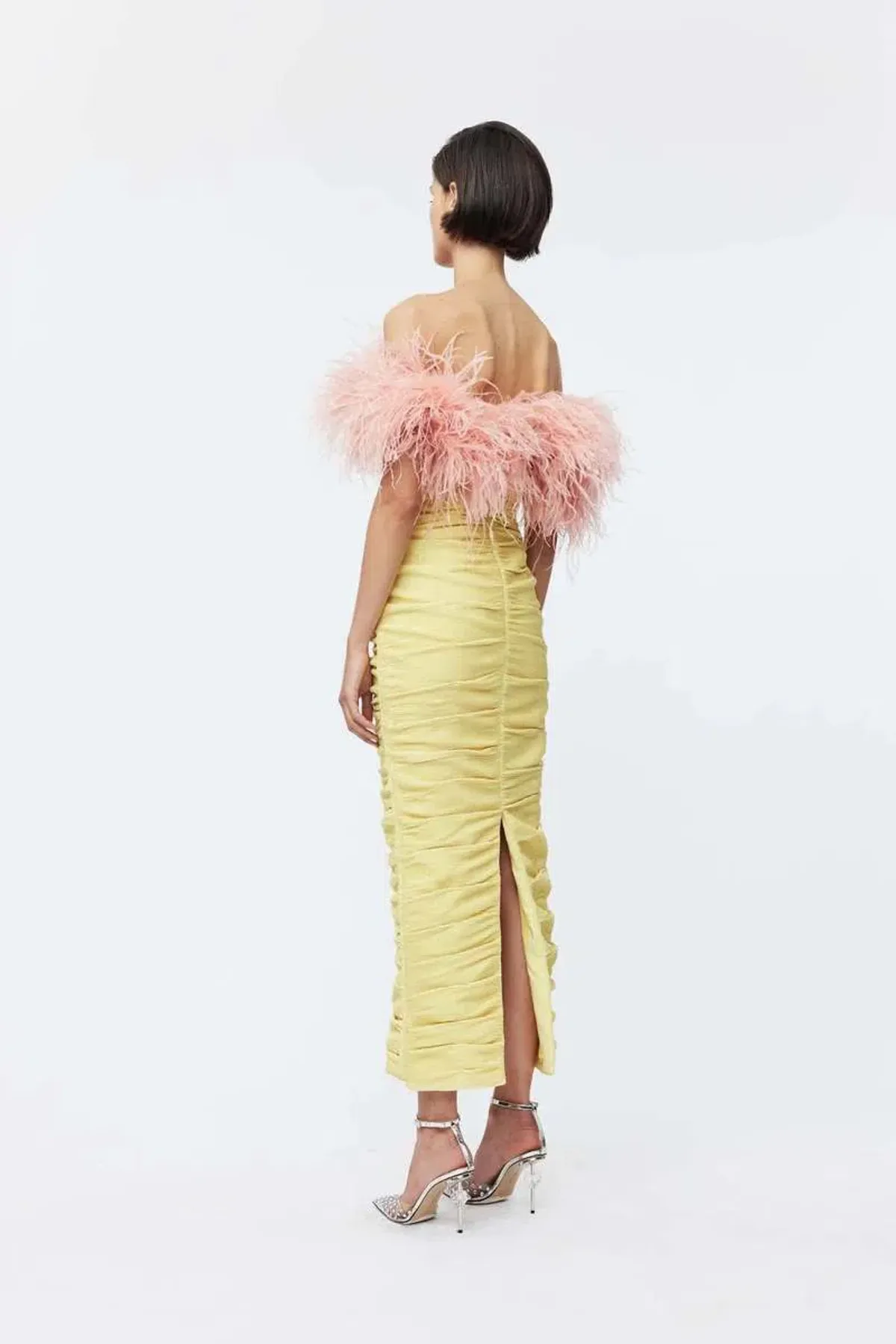 Rachel Gilbert Zion Midi Dress in Lemon Yellow Size 3/AU12 - Image 2