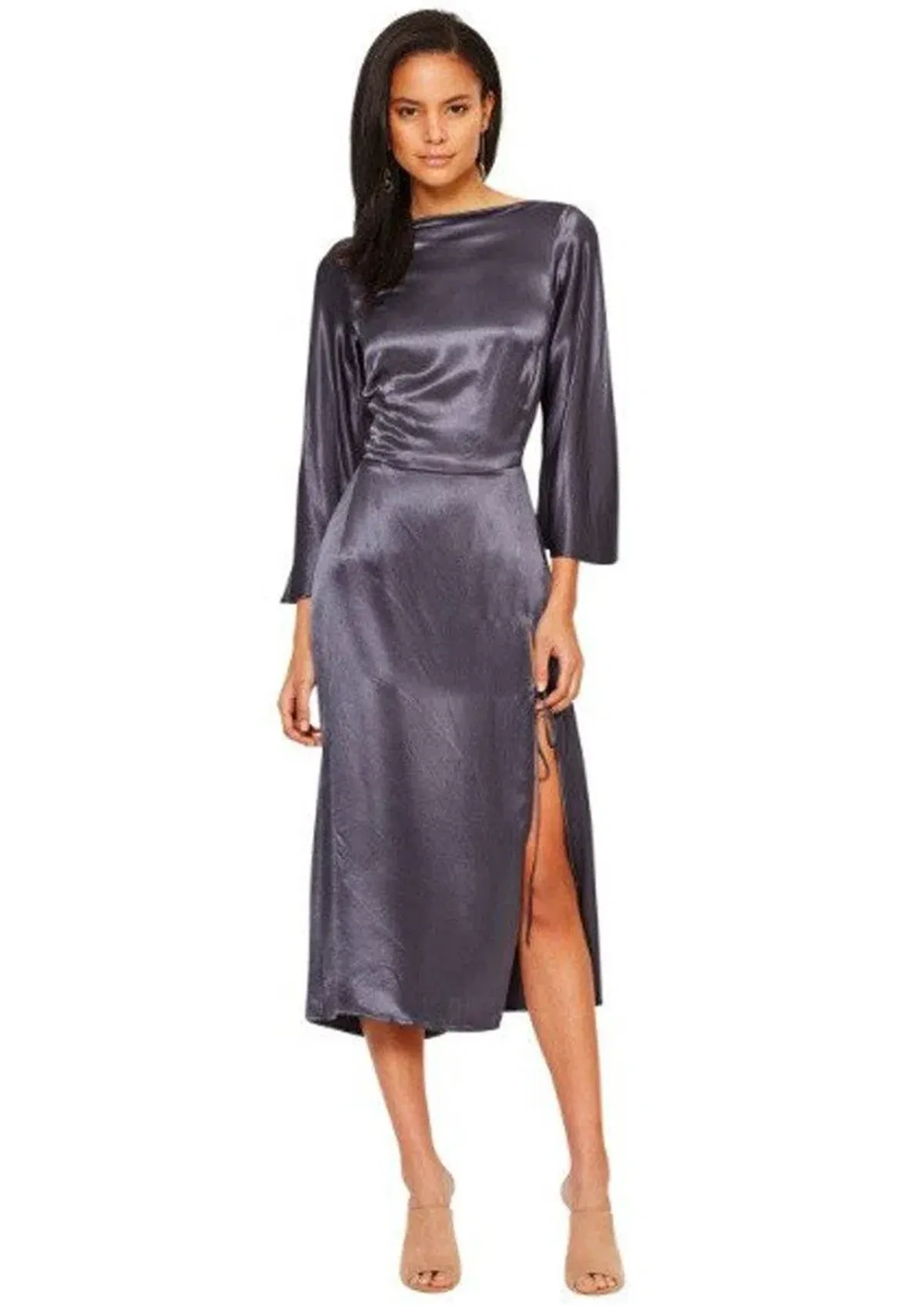 Bec and Bridge Slick Cowl Grey Dress Size 8 - Image 1