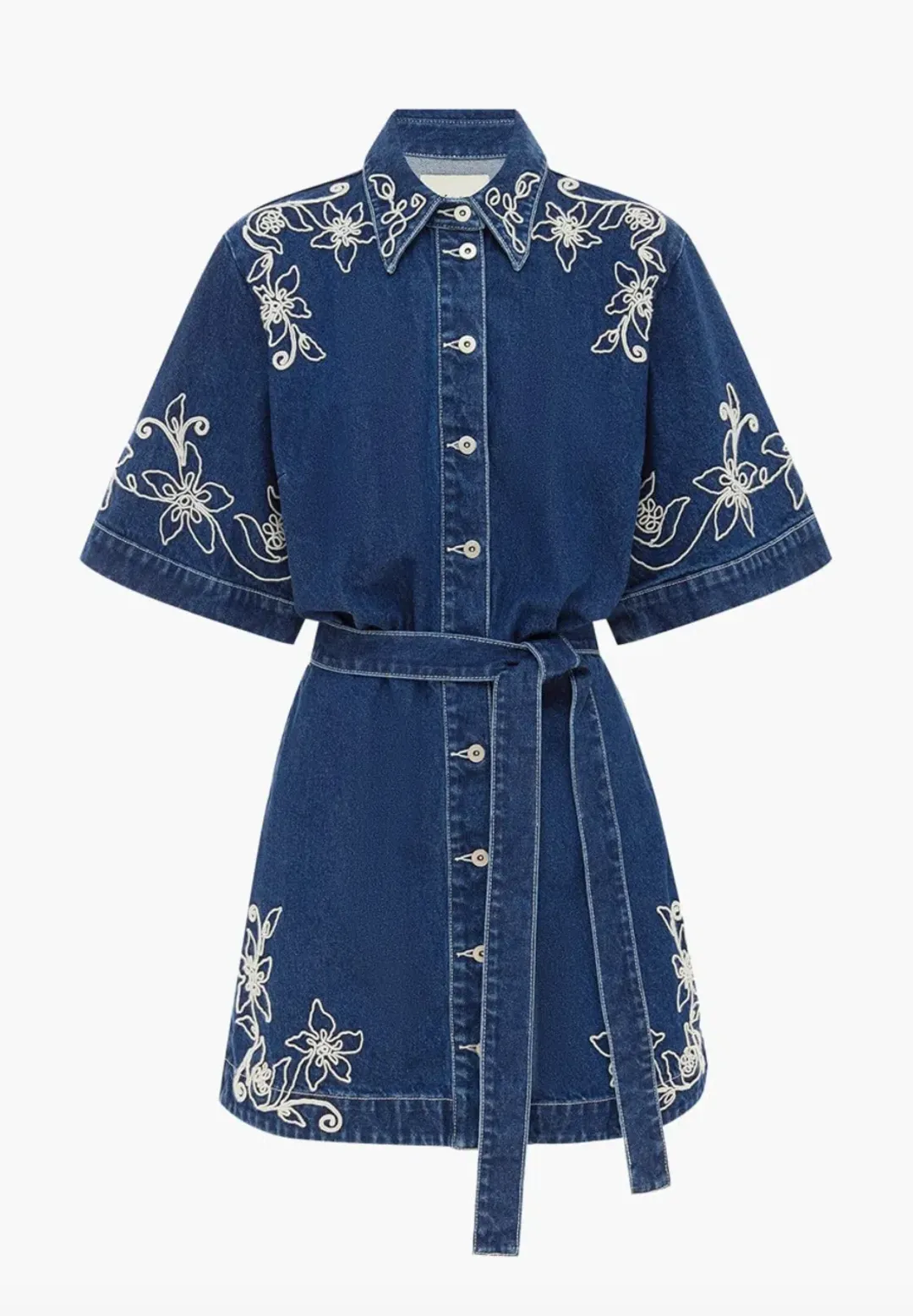 Alemais Carmen Mini Dress Light Blue Size 8 for rent on The Volte - main image