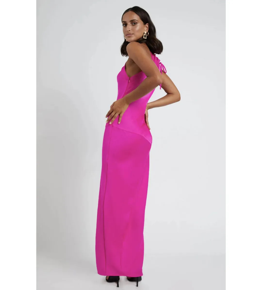 By Johnny One Shoulder Dress Pink Size 10 for rent on The Volte - main image