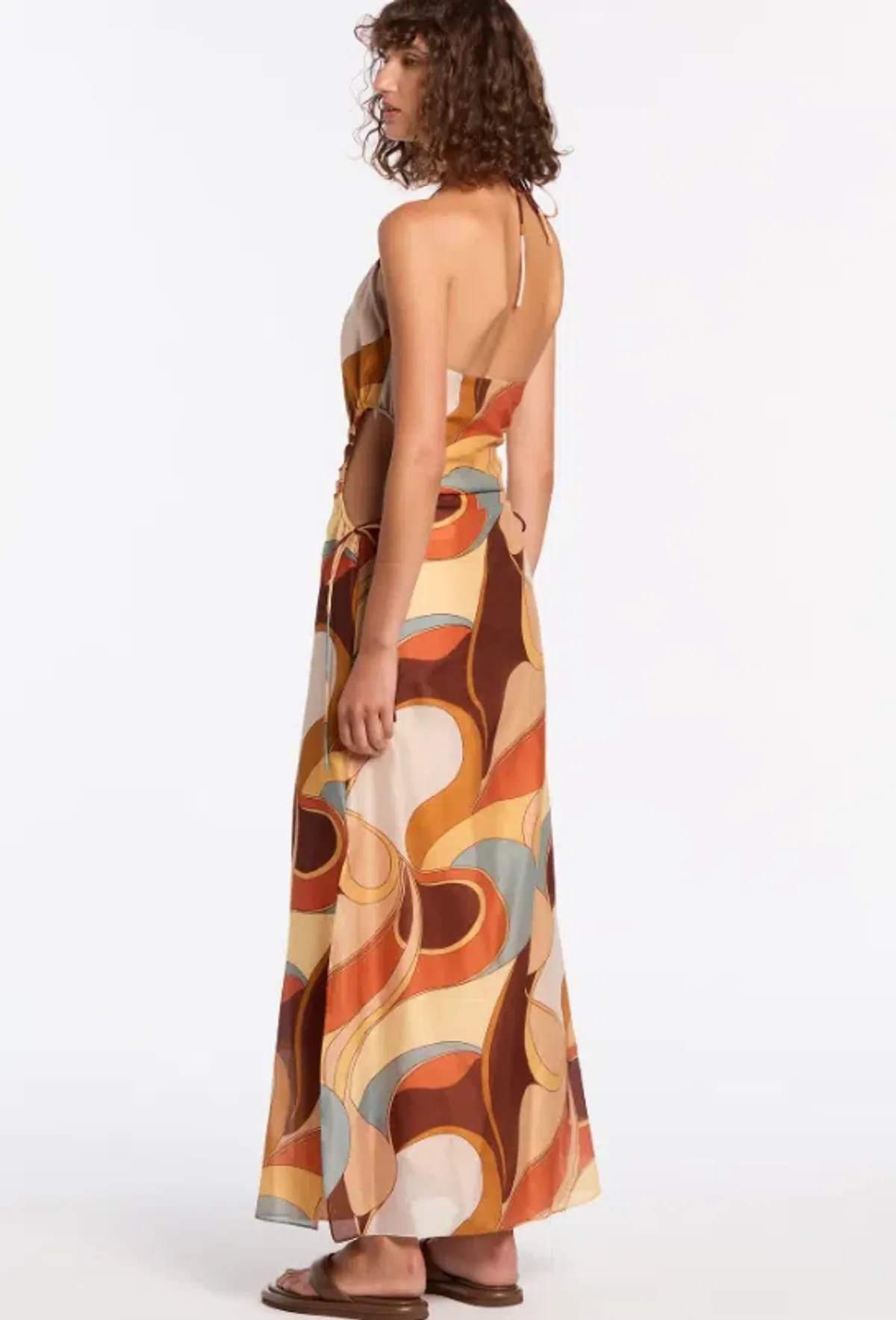 Sir The Label Vista Halter Midi Dress Multi Size 1 /Au 8 - Image 4