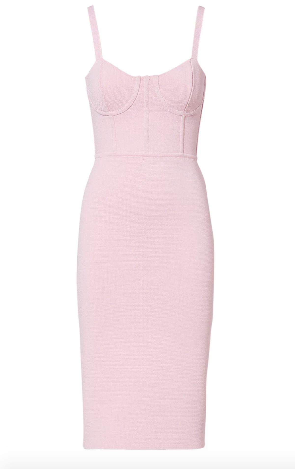 Scanlan Theodore Crepe Knit Bustier Dress Pink Size 8 - Image 6