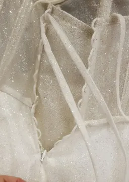 A-Line Sparkle Reception Wedding Dance Dress – Shimmer & Grace Size 6 - 8 for rent on The Volte - image 2
