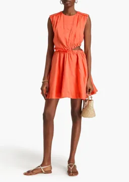 Aje Holly Cut Out Mini Dress Coral Size 16 for rent on The Volte - image 1