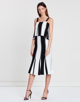 Sass and Bide Letter From Paris Dress Black White Stripe Size 8 for rent on The Volte - image 1