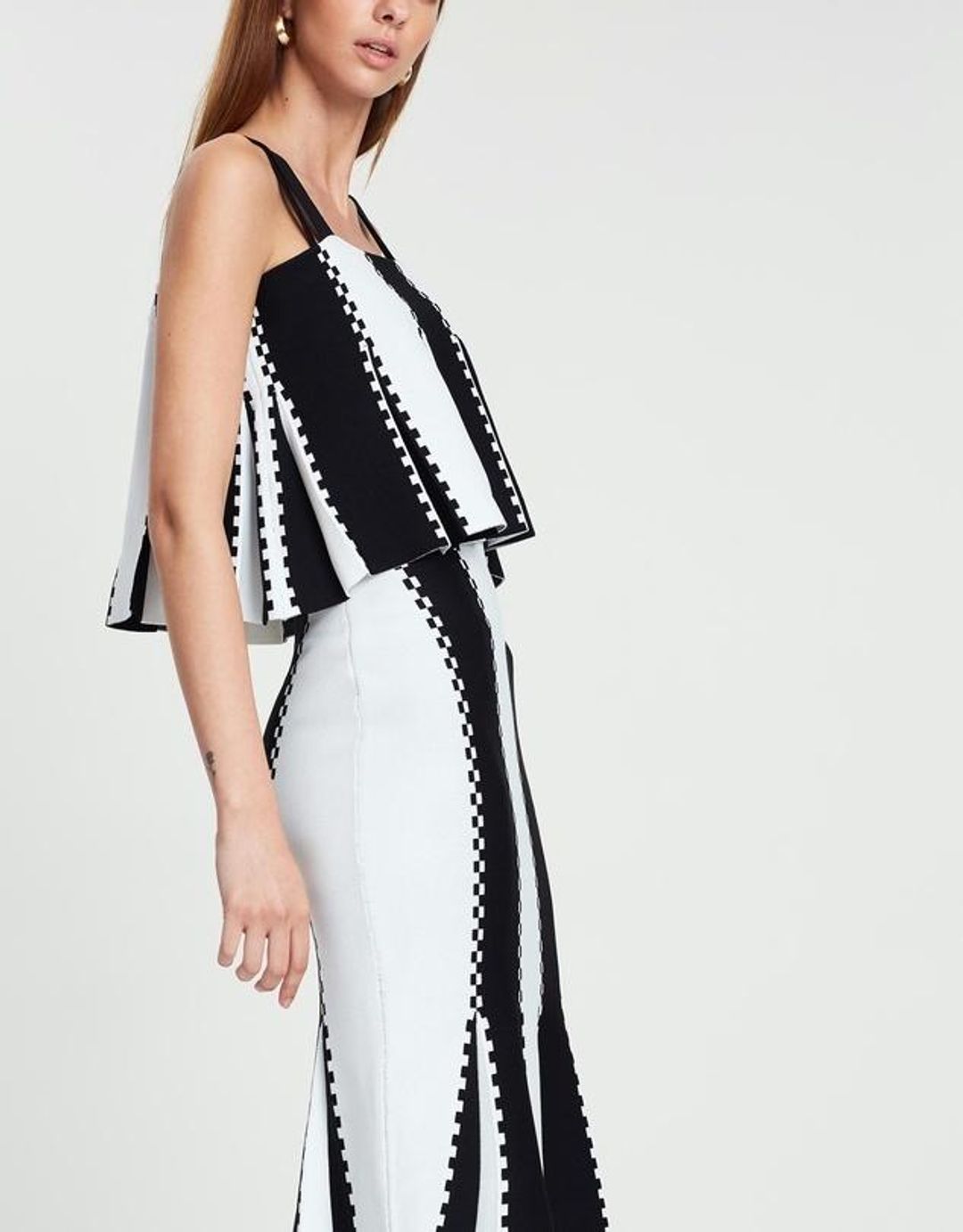 Sass and Bide Letter From Paris Dress Black White Stripe Size 8 for rent on The Volte - main image