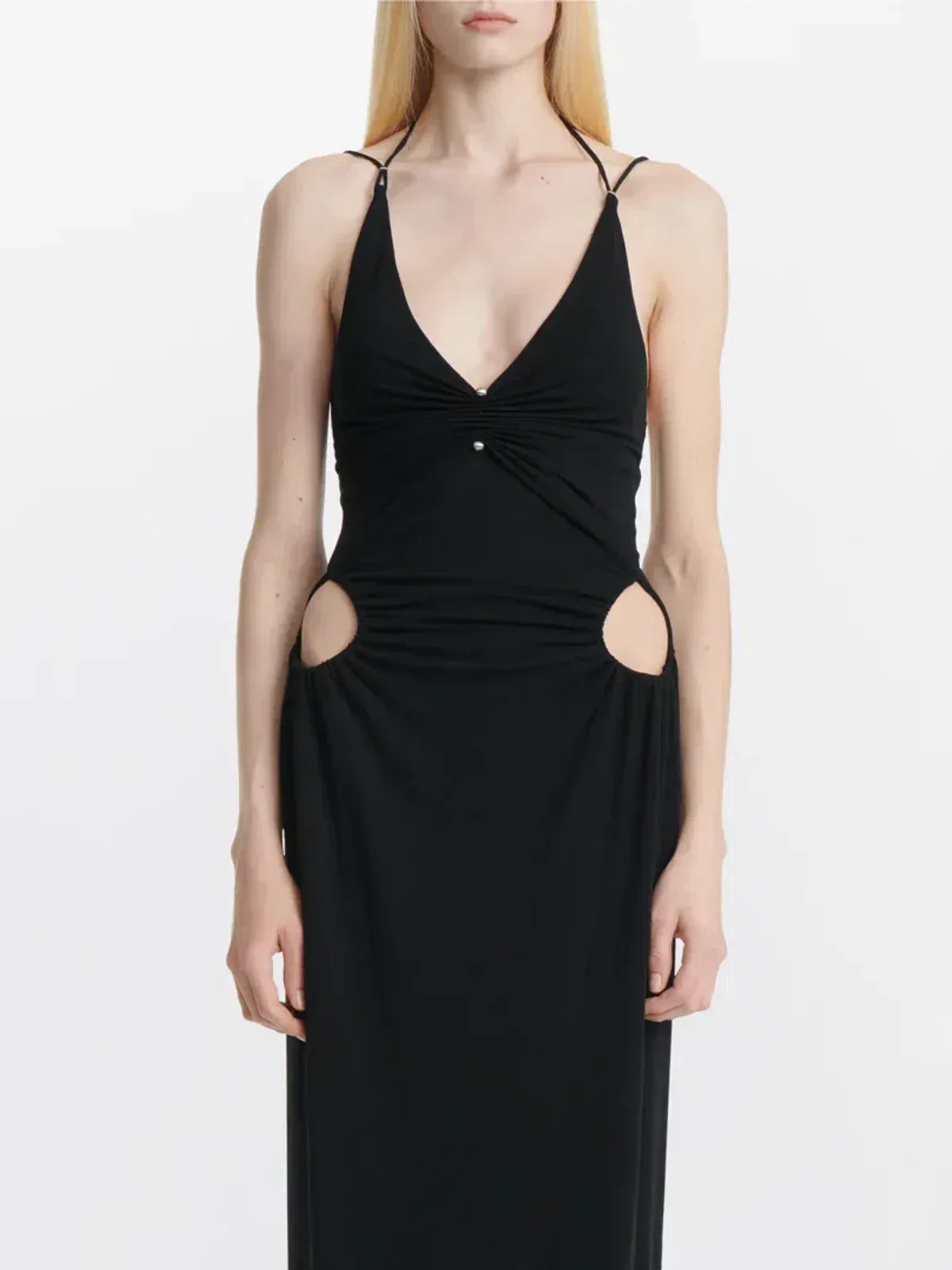 Dion Lee Rivet Pierced Dress Black Size 6 - Image 3