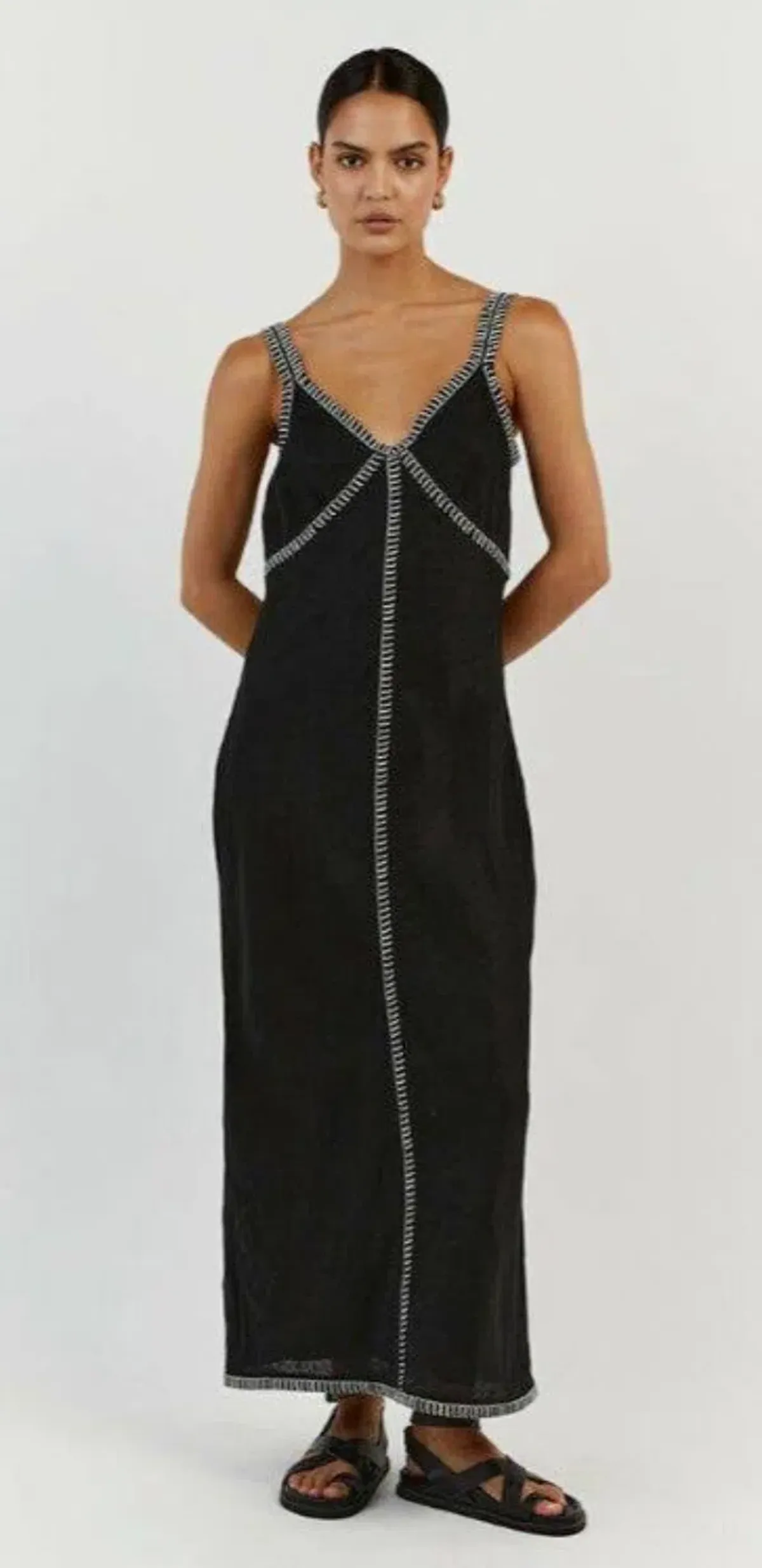 Dissh Bella Midi Dress Black Size 16 - Image 3