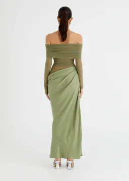 BENNI Yasmin Maxi Dress in Pistachio Size 8 for rent on The Volte - image 3