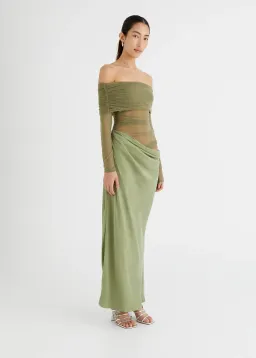 BENNI Yasmin Maxi Dress in Pistachio Size 8 for rent on The Volte - image 2