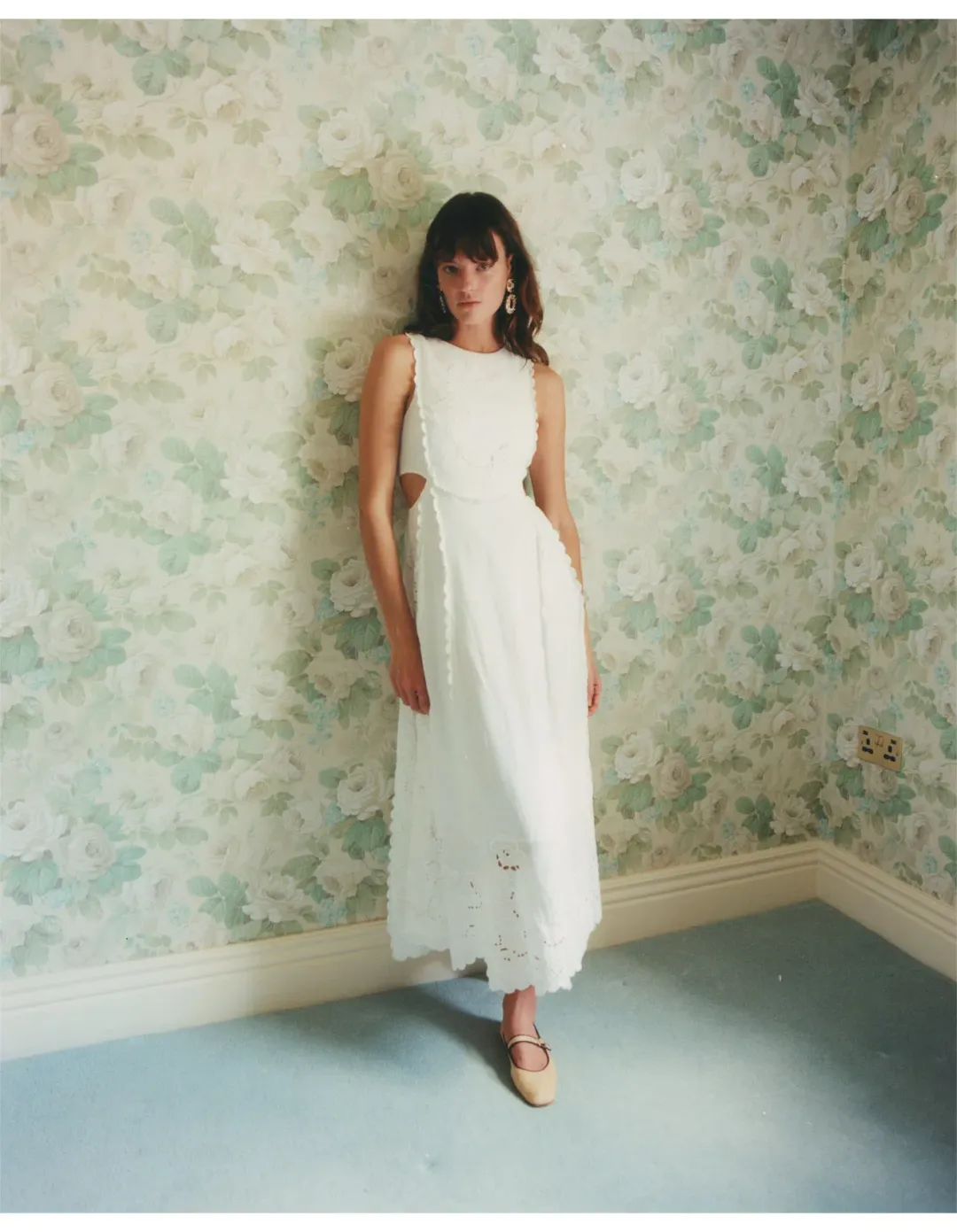 Lovaan Amelia Cutwork Embroidered Dress White Size 8 for rent on The Volte - main image